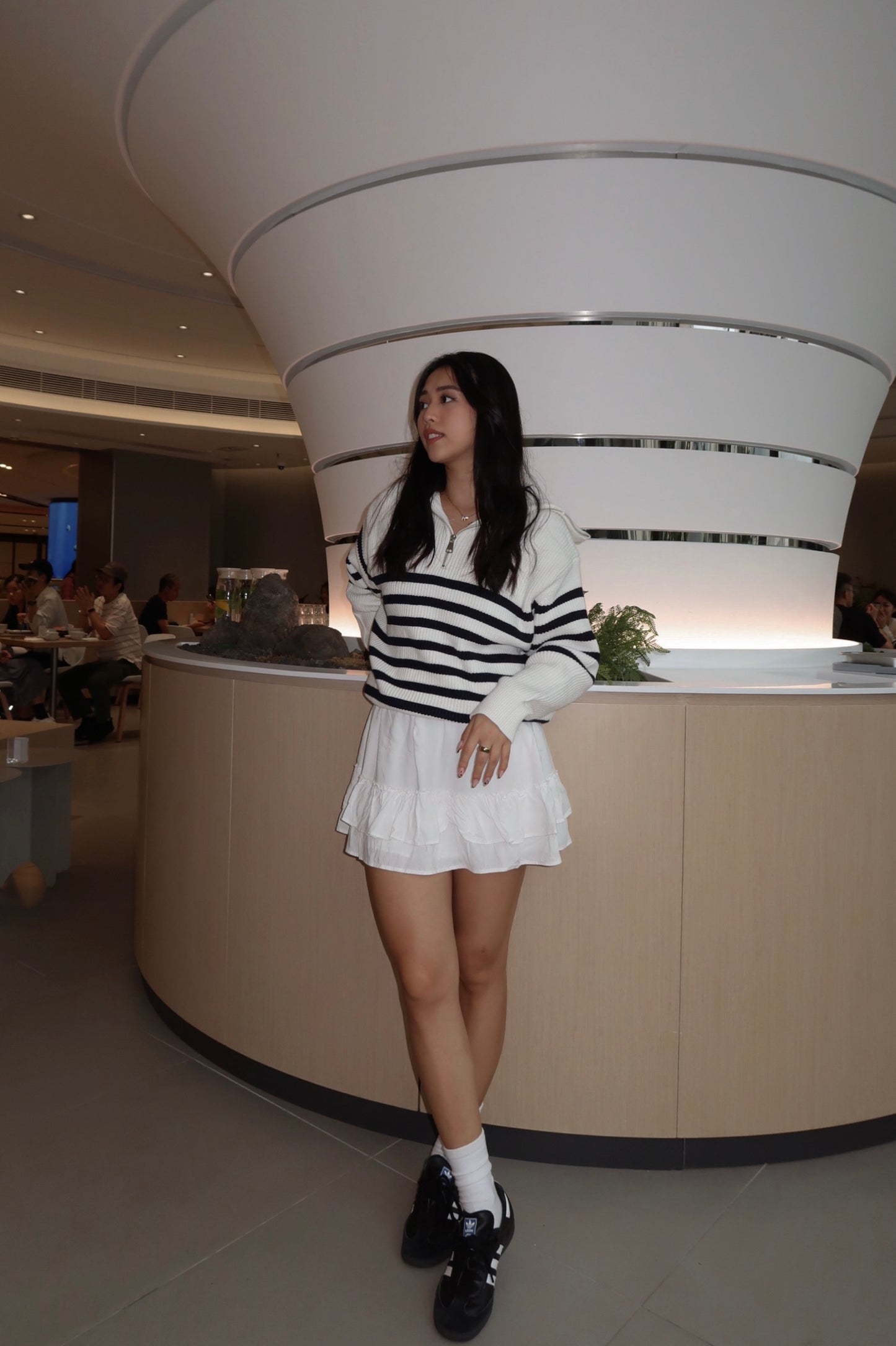 Striped knitted sweater