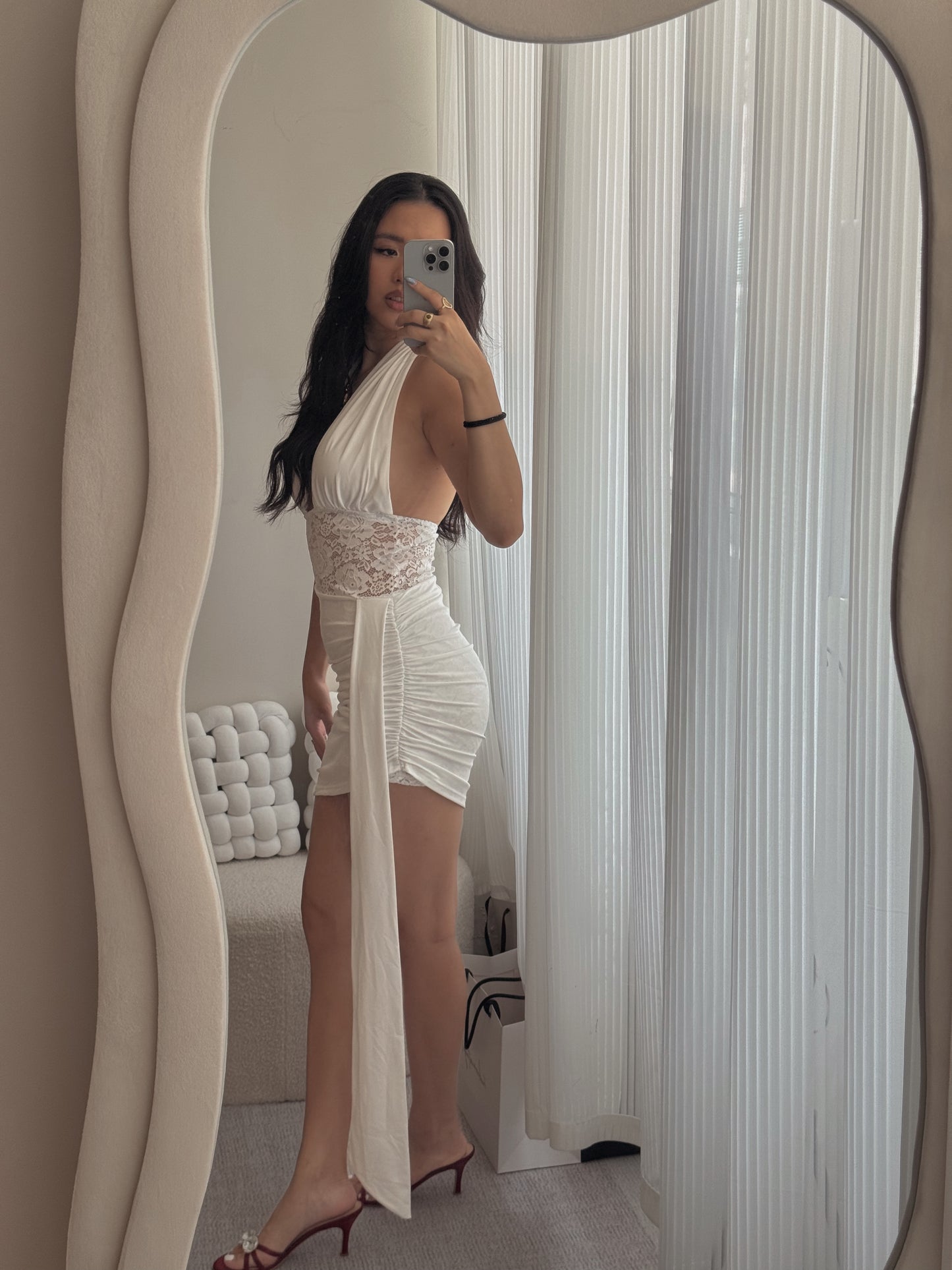 Halter lace dress