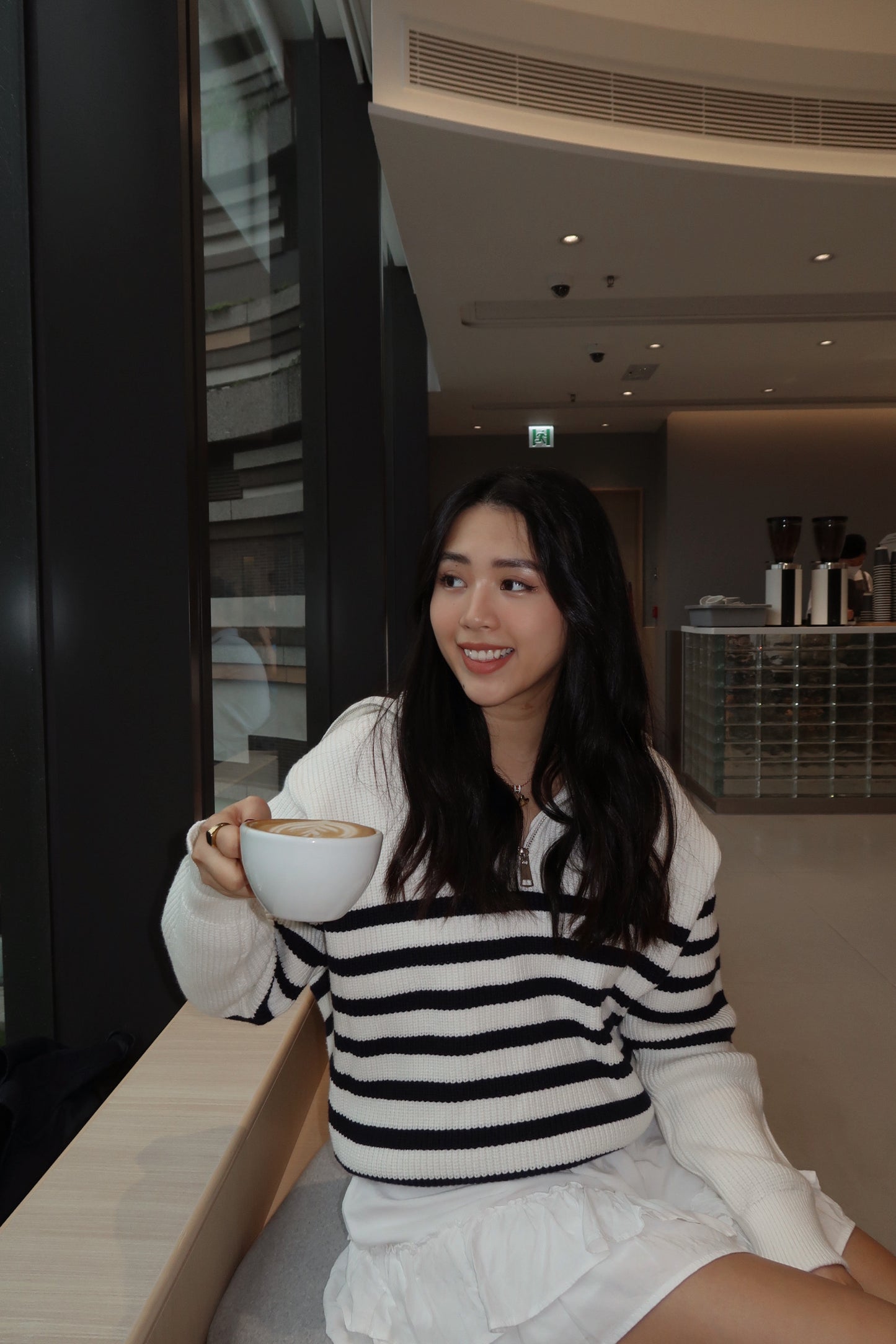 Striped knitted sweater