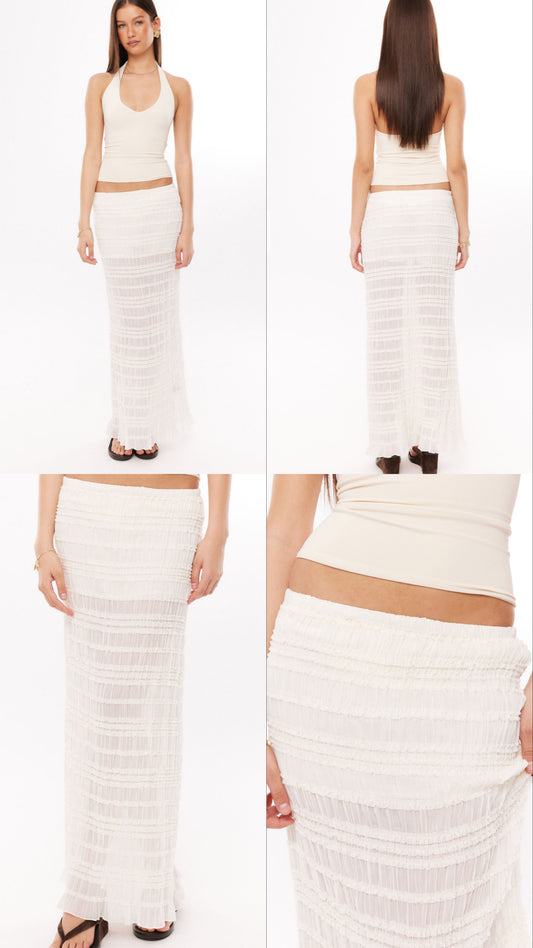 Havana Textrured Maxi Skirt