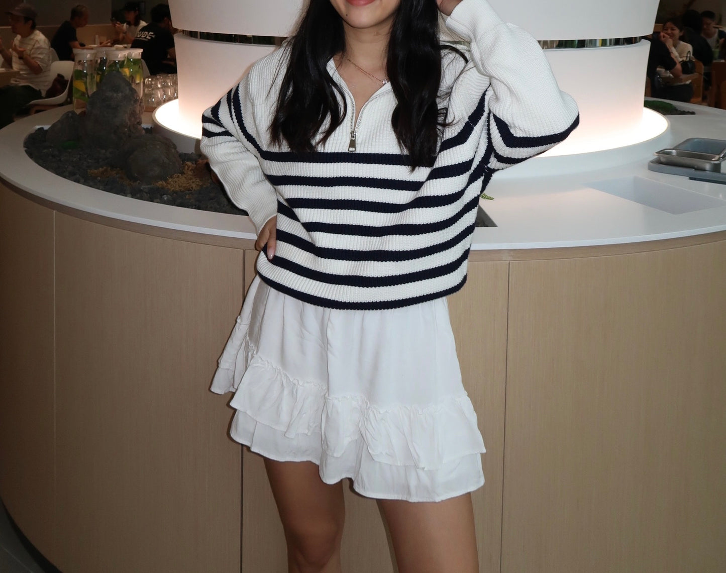 Striped knitted sweater