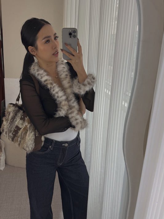 Animal fur see thru outer