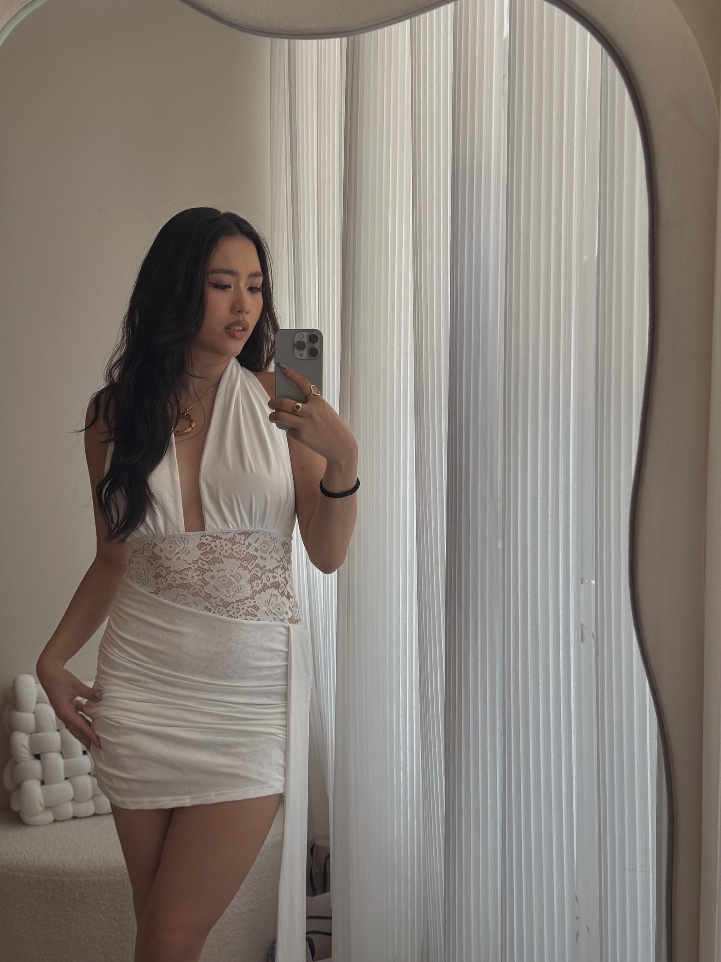 Halter lace dress
