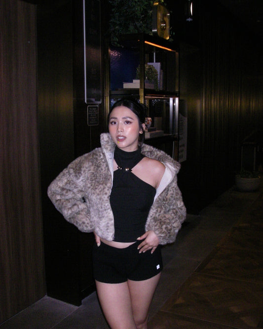 Brooke cropped faux fur jacket