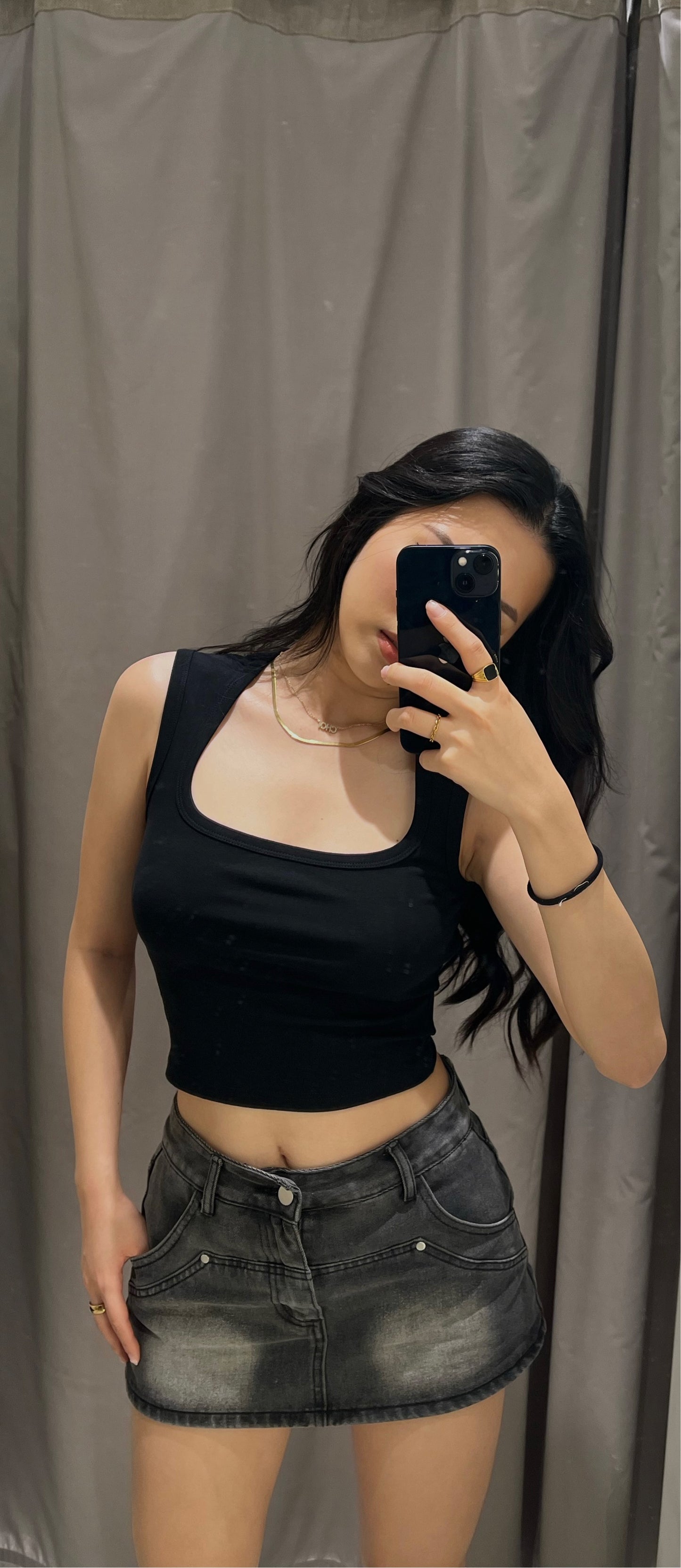Square neck top