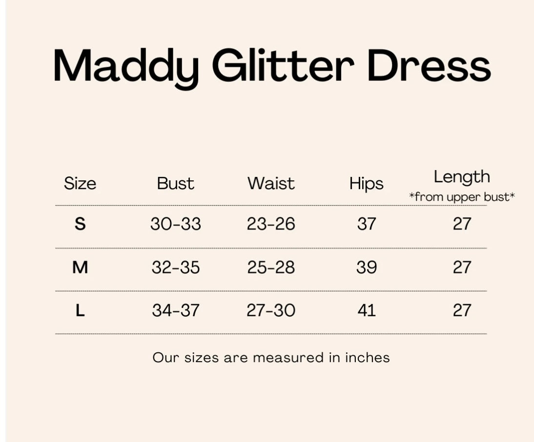 Maddy glitter dress