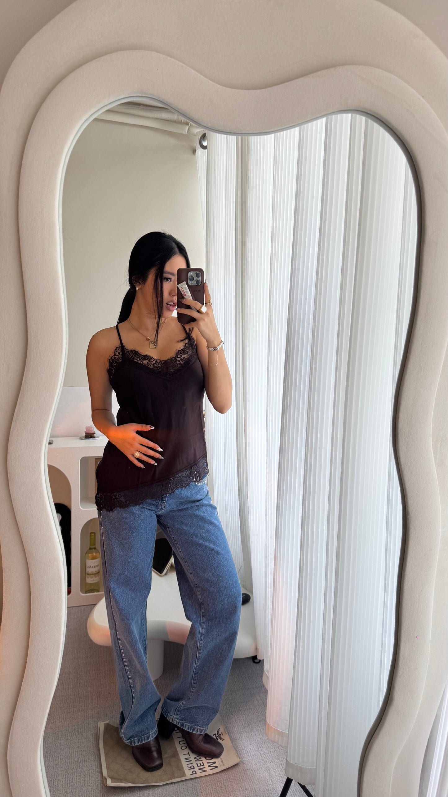 AU Brooklyn lace cami