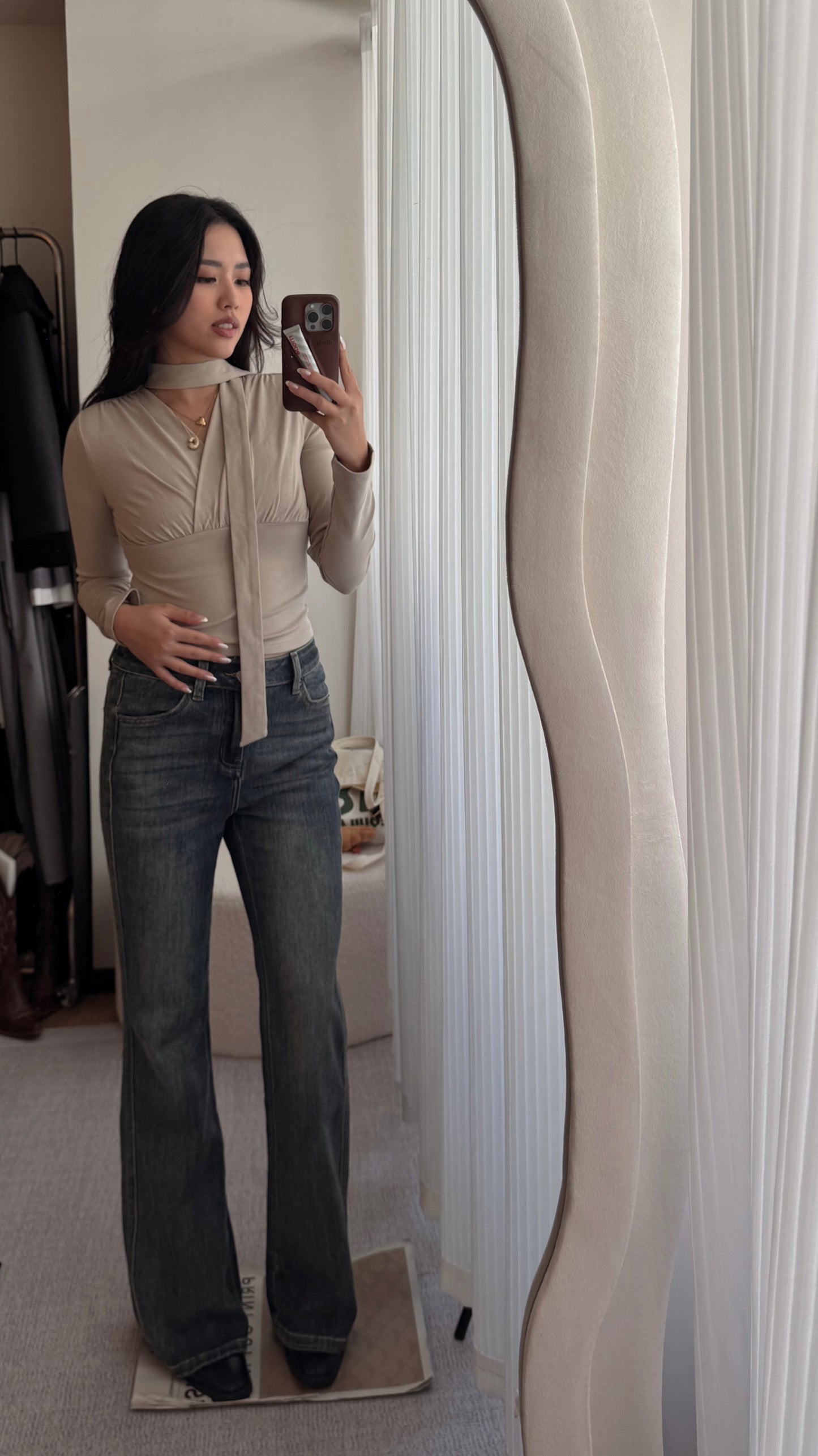 Washed vintage flare jeans