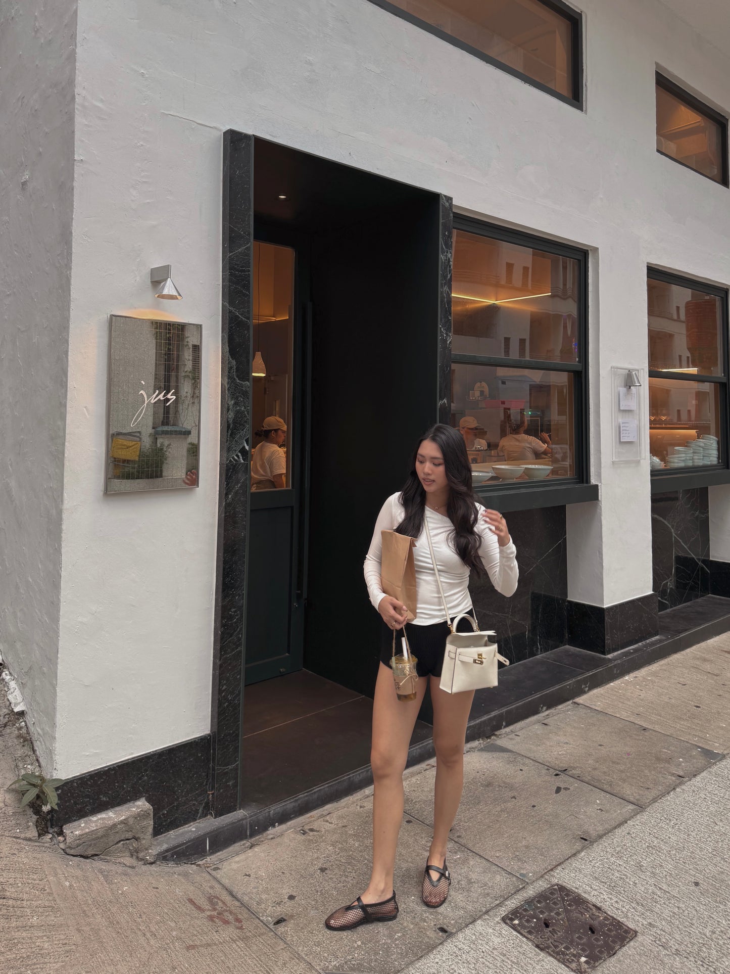 Asymmetrical long sleeve