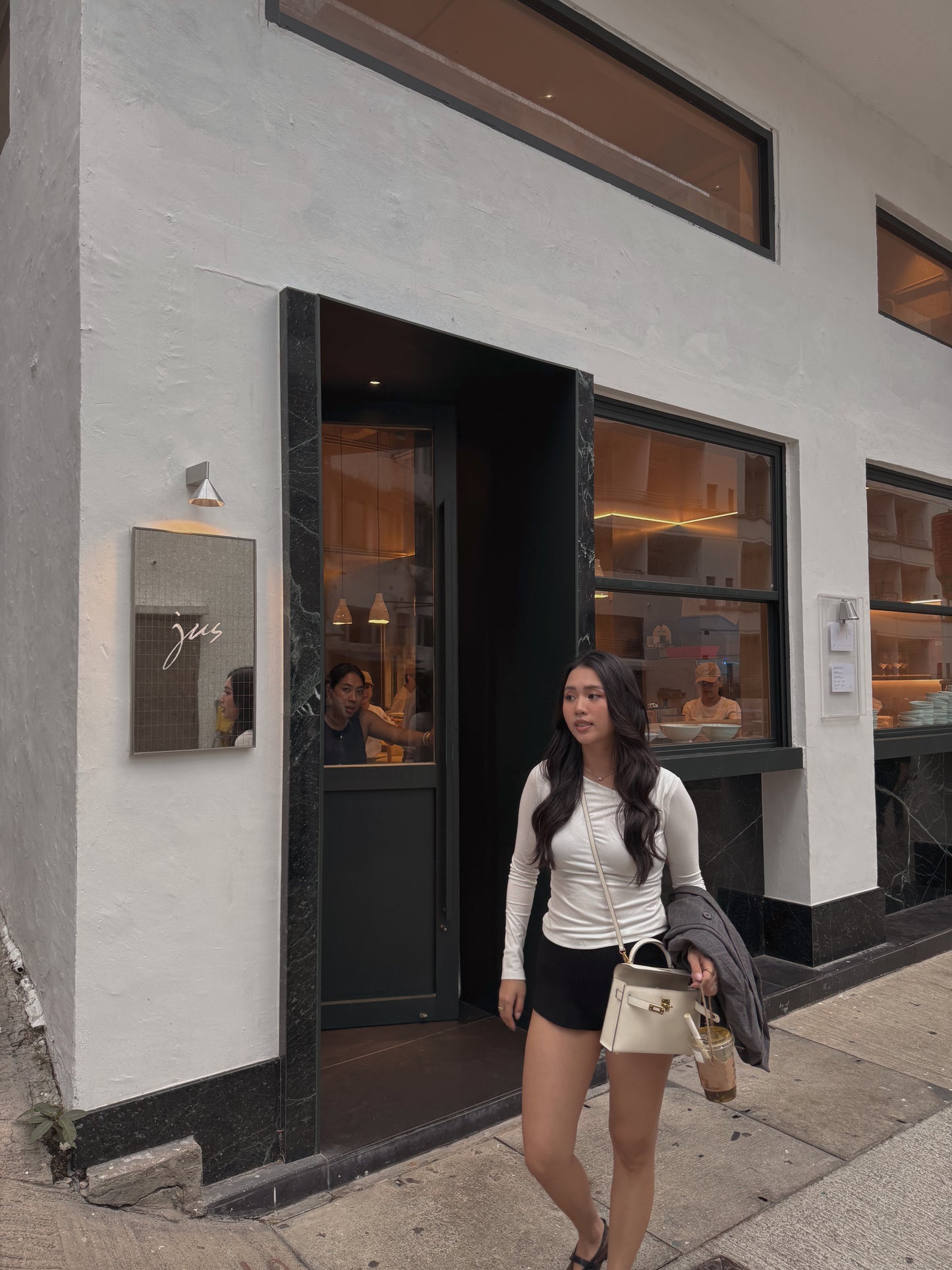 Asymmetrical long sleeve