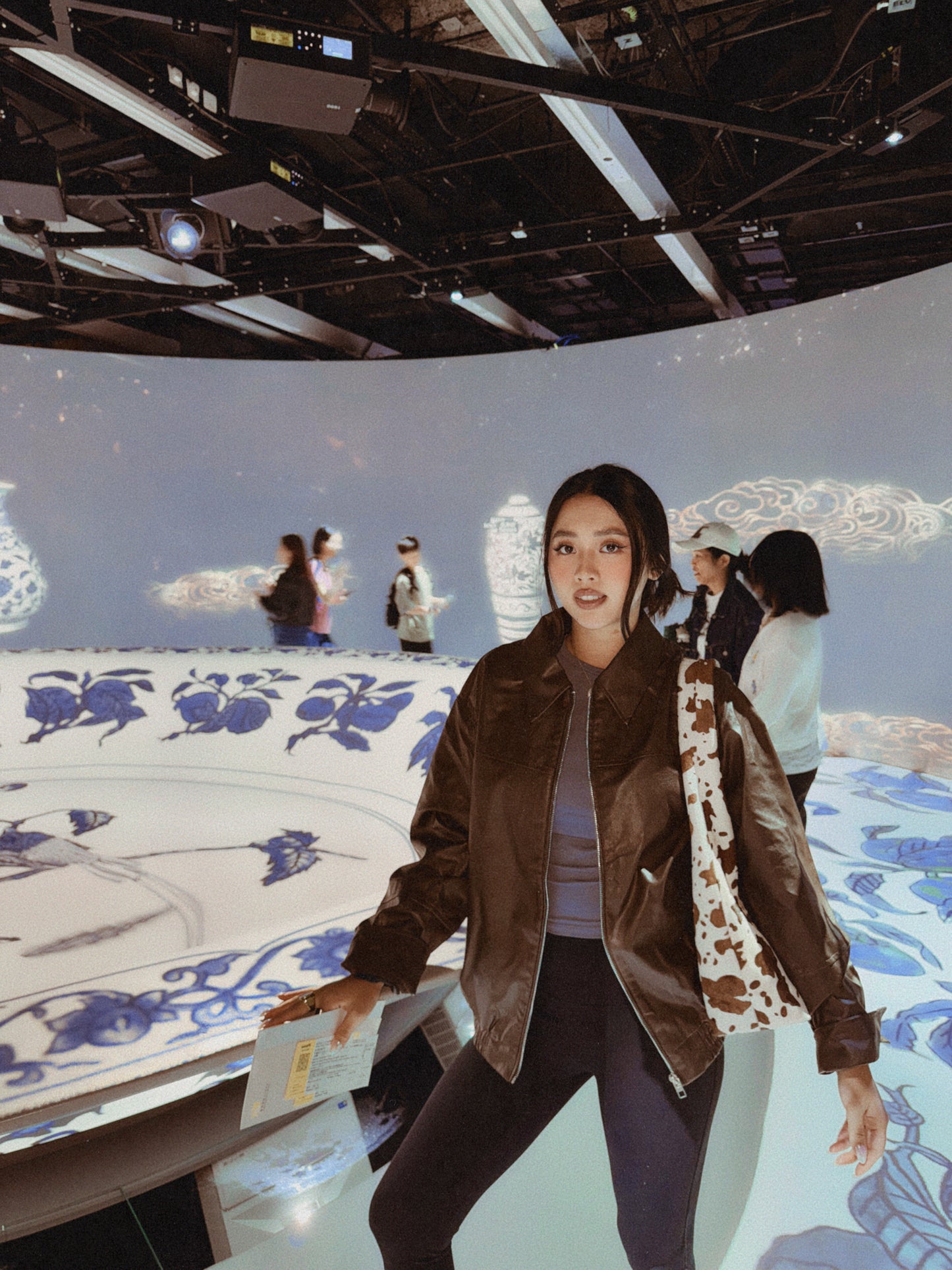 Brown PU leather jacket