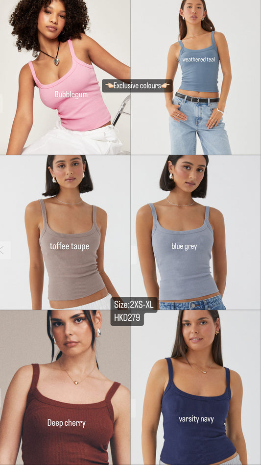 AU scoop neck tank top