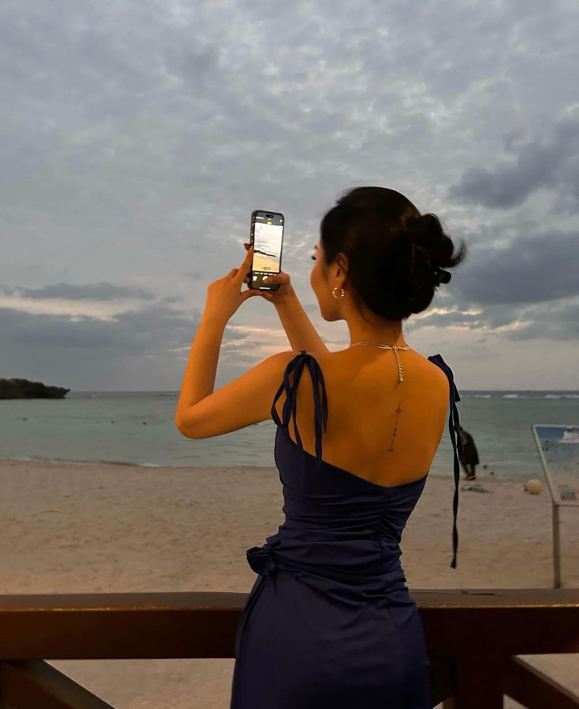 Open back dress