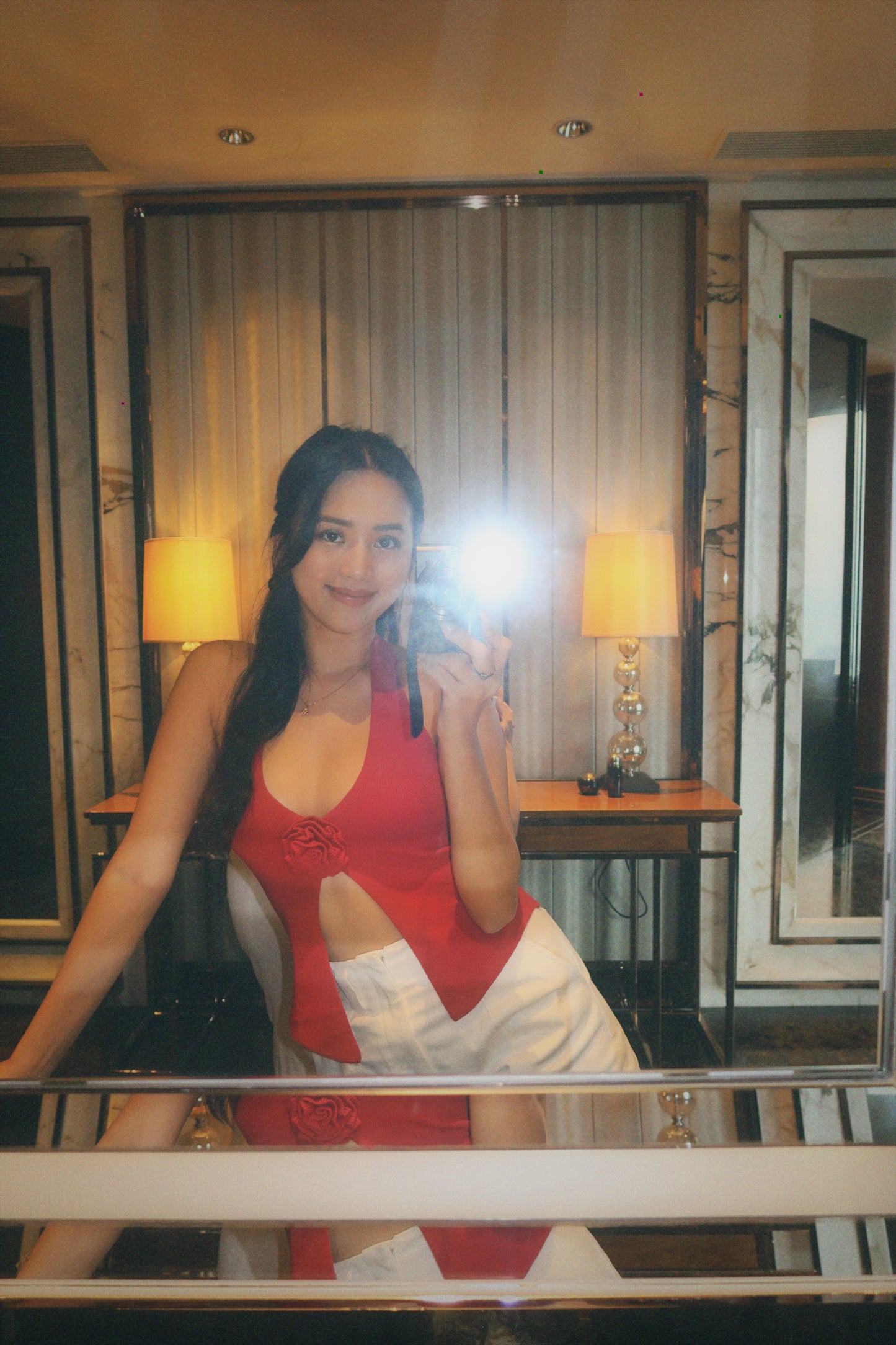 Rose top (with jean dupes)