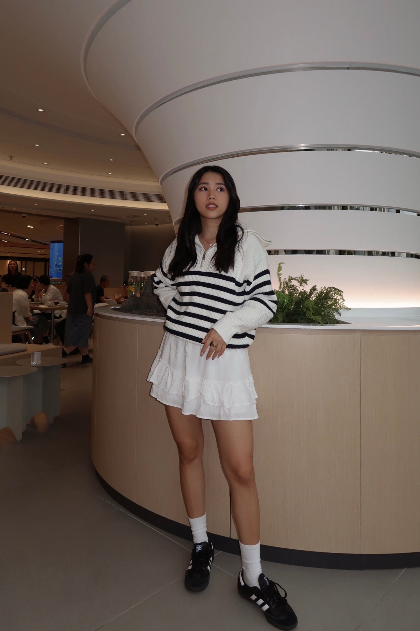 Striped knitted sweater