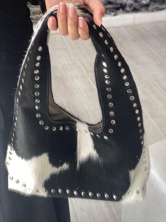 Black cow print medium size