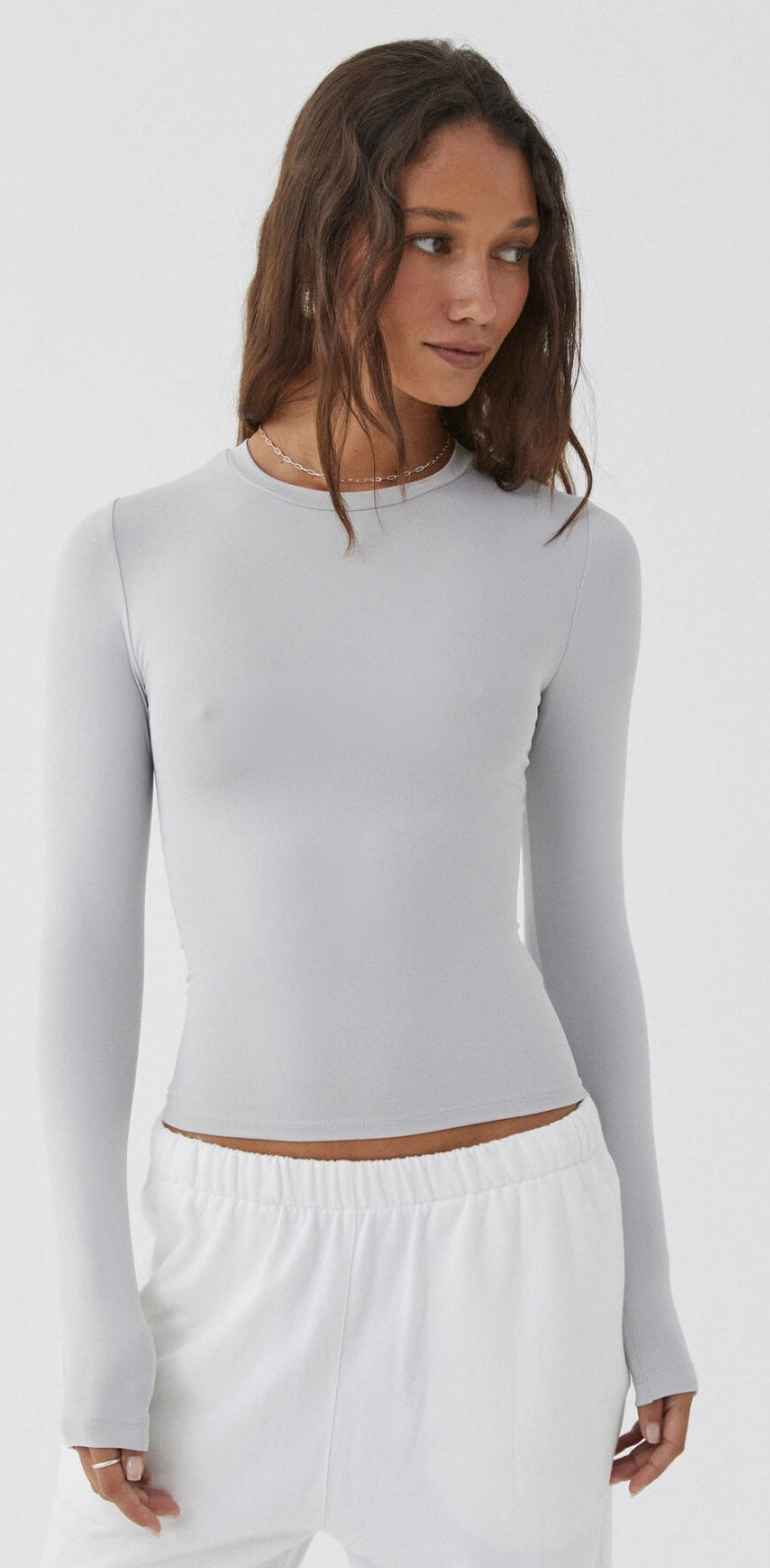 Luxe long sleeve longline tee