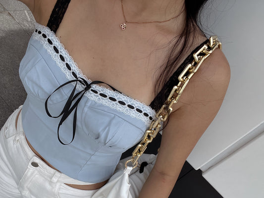 Ribbon lace top