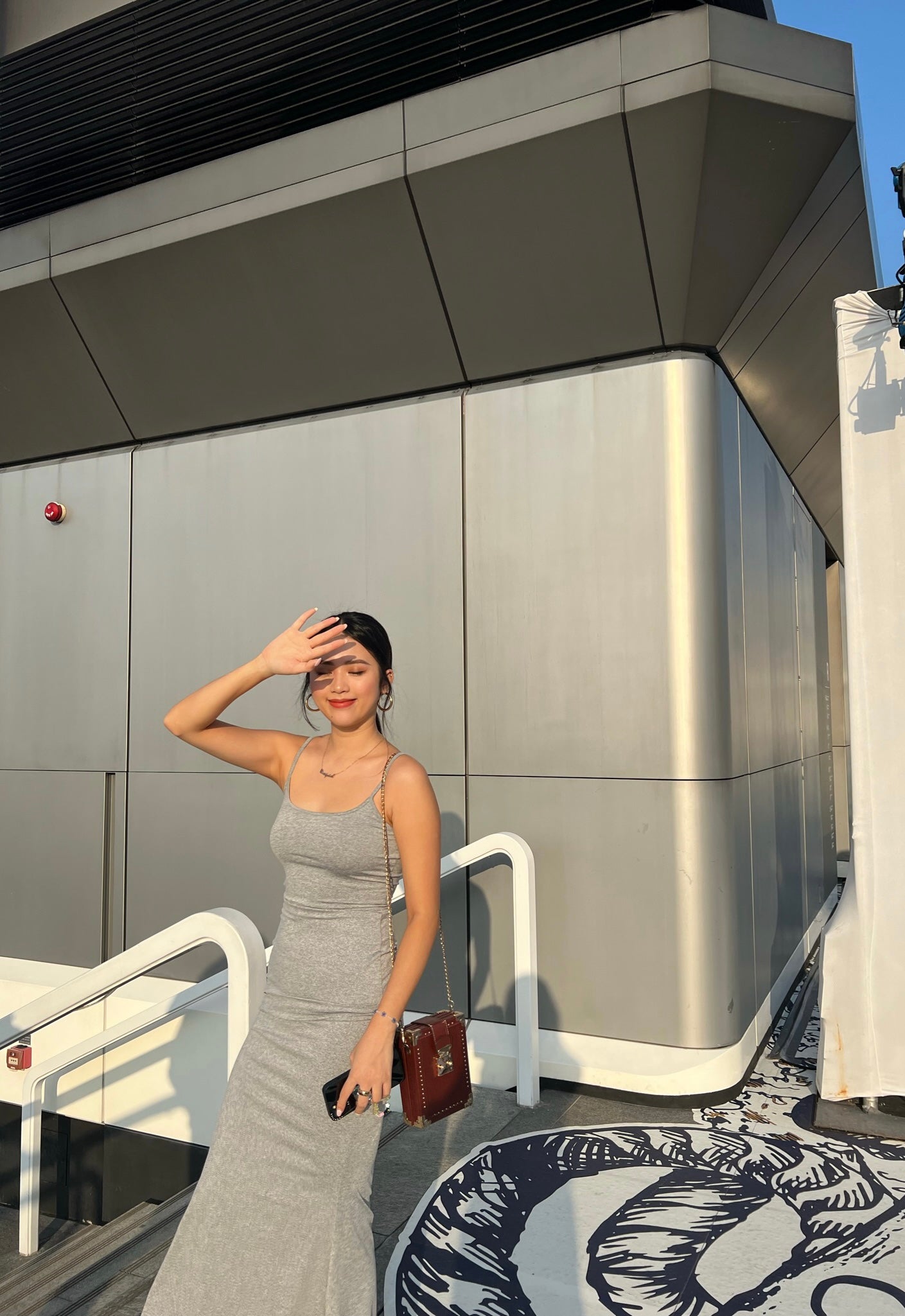 Grey sleeveless dress